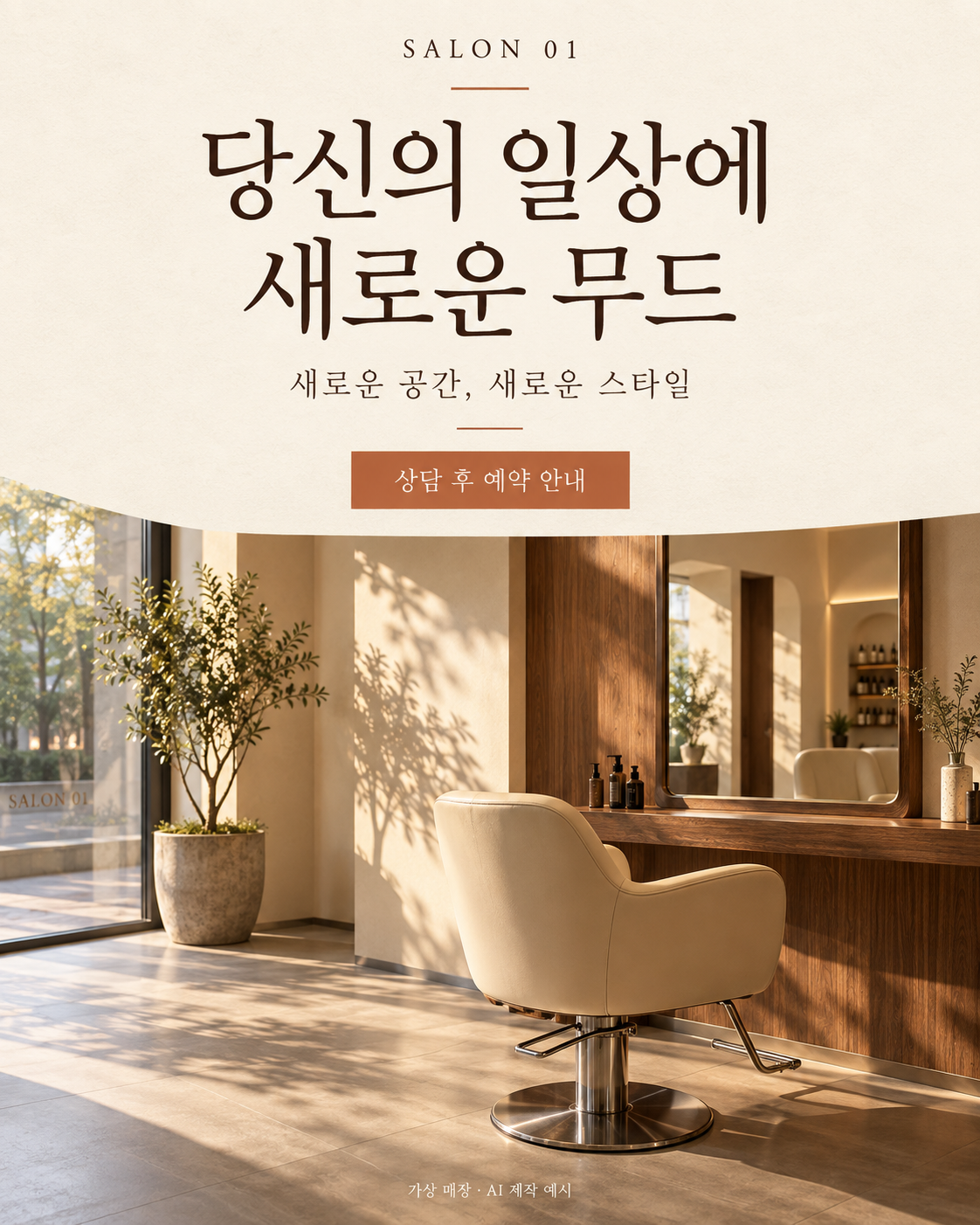 가상 매장 오픈 안내 홍보물, AI 제작 예시